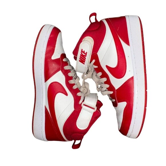 Nike Court Borough Mid 2 Sneakers-Red/White-Size 5.5Y-GUC - Picture 7 of 11
